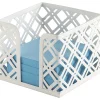 Realspace® Streya Cut-Metal Memo Holder, 3"H x 3-3/4"W x 3-3/4"D, White