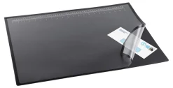 Realspace⢠Tab Lift-Top Desk Pad, 19" x 24", Black/Clear