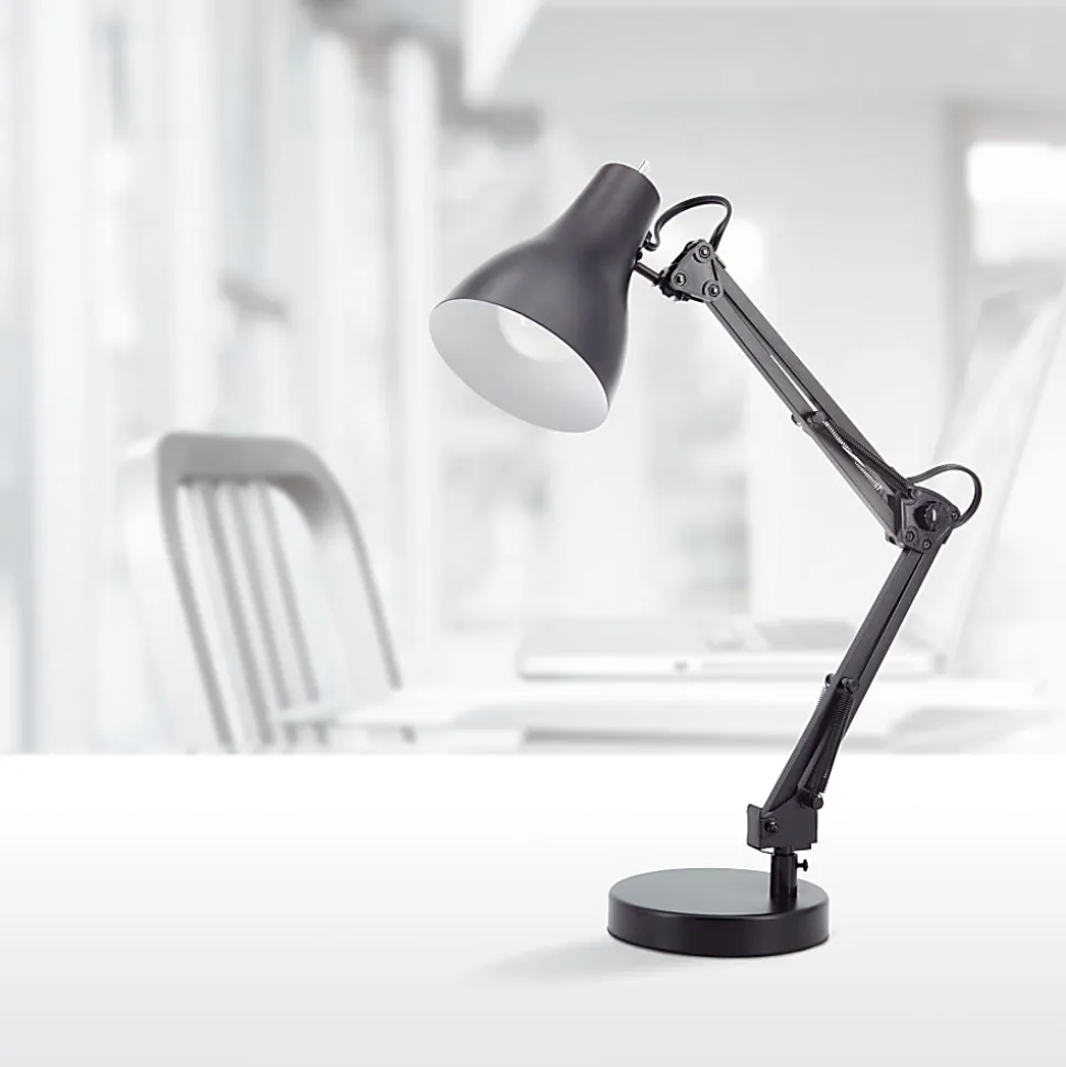 Realspace™ Trazio LED Architect Task Lamp, 22"H, Black