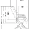 Realspace® Treswell Bonded Leather High-Back Executive Office Chair, Brown/Champagne, BIFMA Compliant