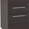 Realspace® Trezza 19"D Vertical 3-Drawer Mobile File Cabinet, Warm Walnut