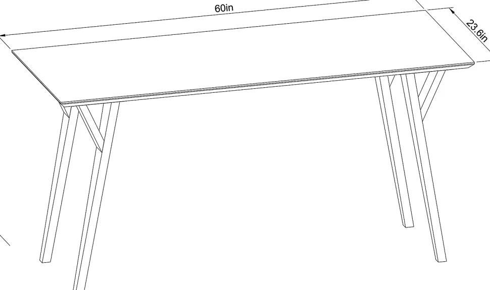 Realspace® Trezza 60"W Writing Desk, Light Oak