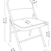 Realspace® Upholstered Padded Folding Chair, Tan