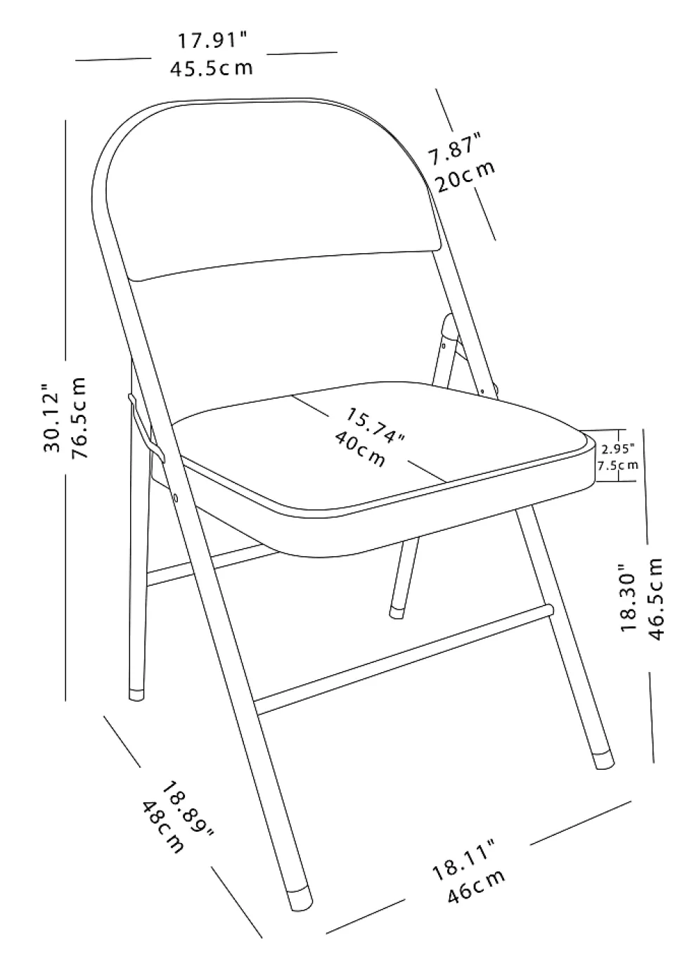 Realspace® Upholstered Padded Folding Chair, Tan