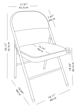 Realspace® Upholstered Padded Folding Chair, Gray