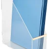 Realspace® Vayla Acrylic Magazine File Holder, 11-3/4”H x 4-1/8”W x 9-7/8”D, Clear/Gold