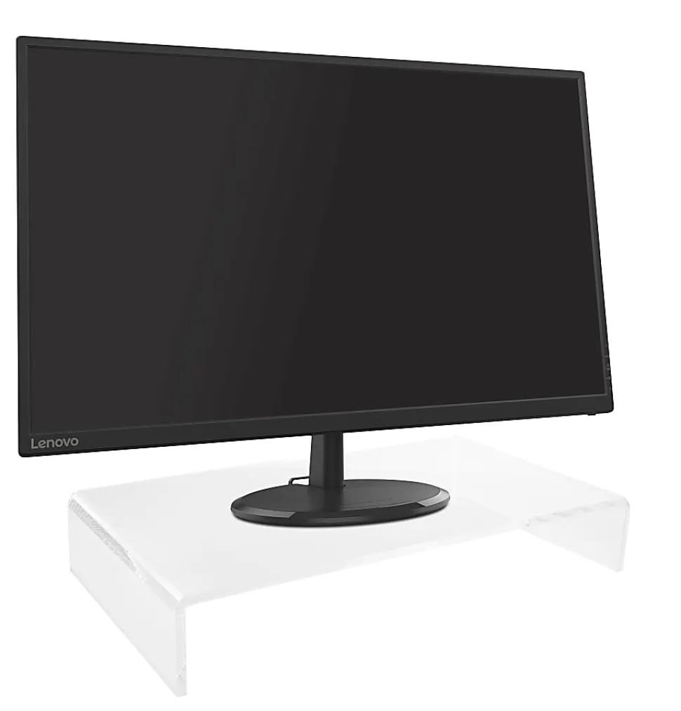 Realspace® Vayla Acrylic Monitor Stand, 3-5/8"H x 21-5/8"W x 11-3/4"D, Clear