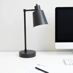 Realspace™ Vaylen Desk Lamp, 18"H, Black
