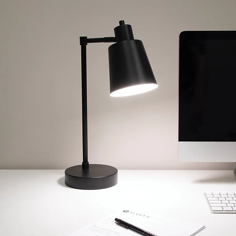Realspace™ Vaylen Desk Lamp, 18"H, Black