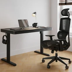 Realspace® 47” Vetra Electric Height-Adjustable Standing Desk, Black, BIFMA Compliant