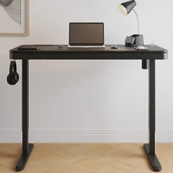 Realspace® 47” Vetra Electric Height-Adjustable Standing Desk, Black, BIFMA Compliant
