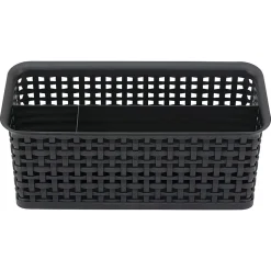 Realspace® Weave Bin Valet, Black