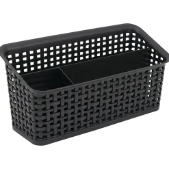 Realspace® Weave Bin Valet, Black