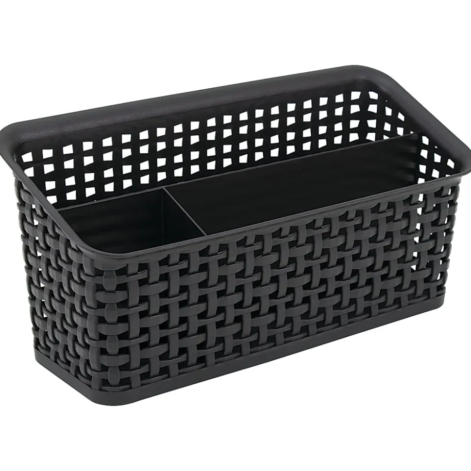 Realspace® Weave Bin Valet, Black
