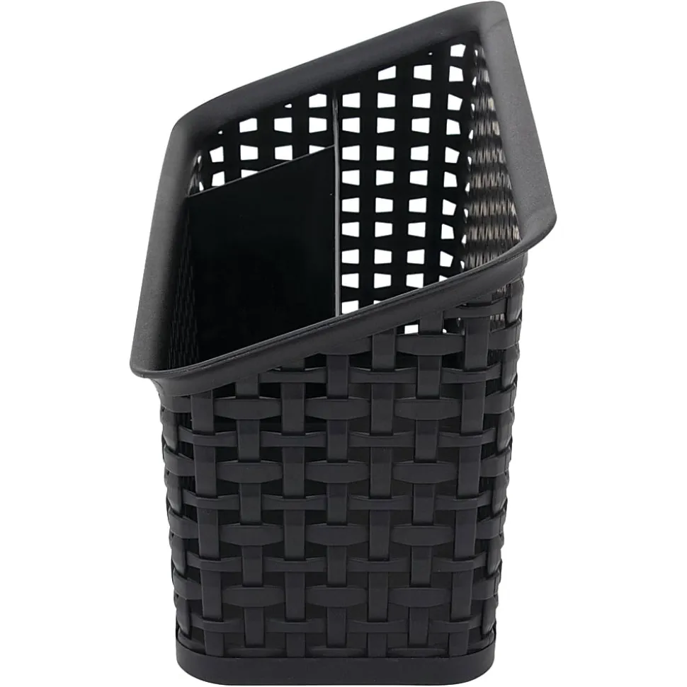 Realspace® Weave Bin Valet, Black