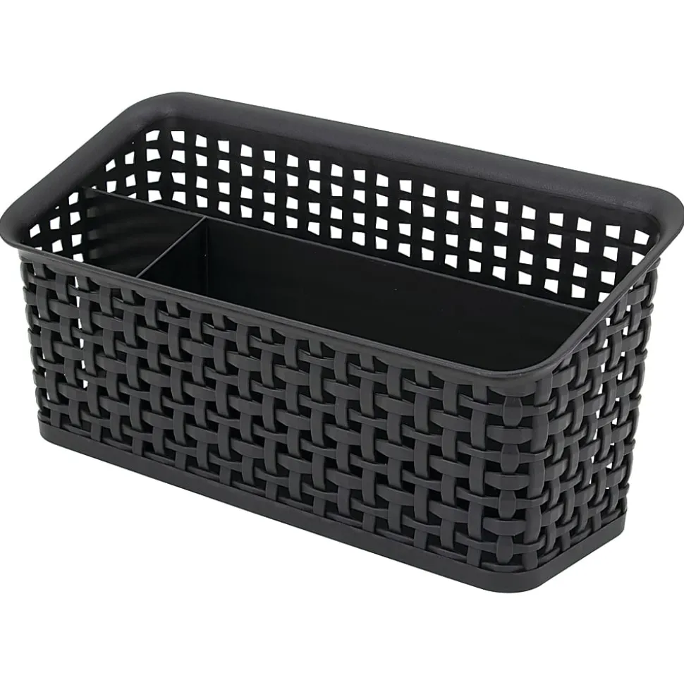 Realspace® Weave Bin Valet, Black