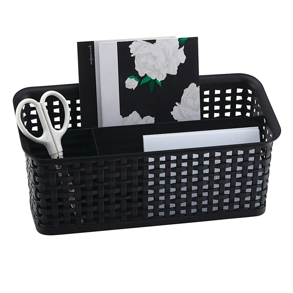 Realspace® Weave Bin Valet, Black