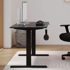 Realspace® 48”W Essential Electric Height Adjustable Standing Desk, Black