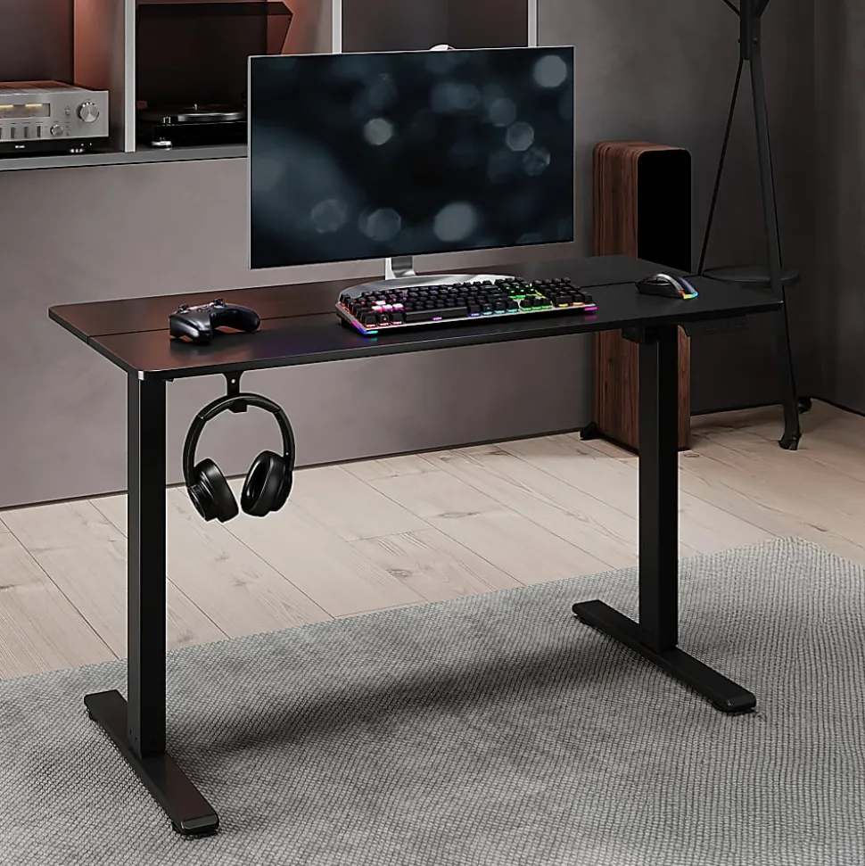 Realspace® 48”W Essential Electric Height Adjustable Standing Desk, Black