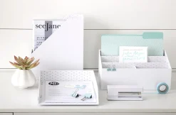 Realspace® White Dot Stacking Letter Tray