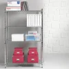 Realspace® Wire Shelving, 4-Shelves, 54"H x 36"W x 14"D, Black