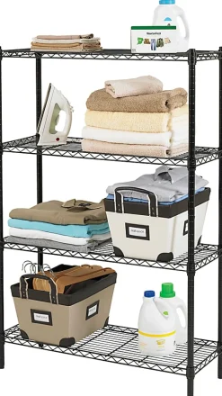 Realspace® Wire Shelving, 4-Shelves, 54