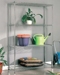 Realspace® Wire Shelving, 4-Shelves, 72