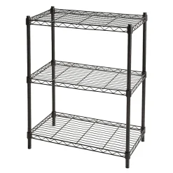 Realspace® Wire Shelving, 3-Shelves, 30"H x 23"W x 13"D, Black