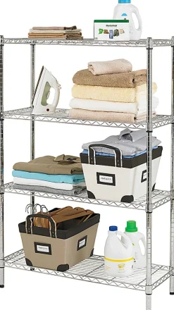 Realspace® Wire Shelving, 4-Shelves, 54