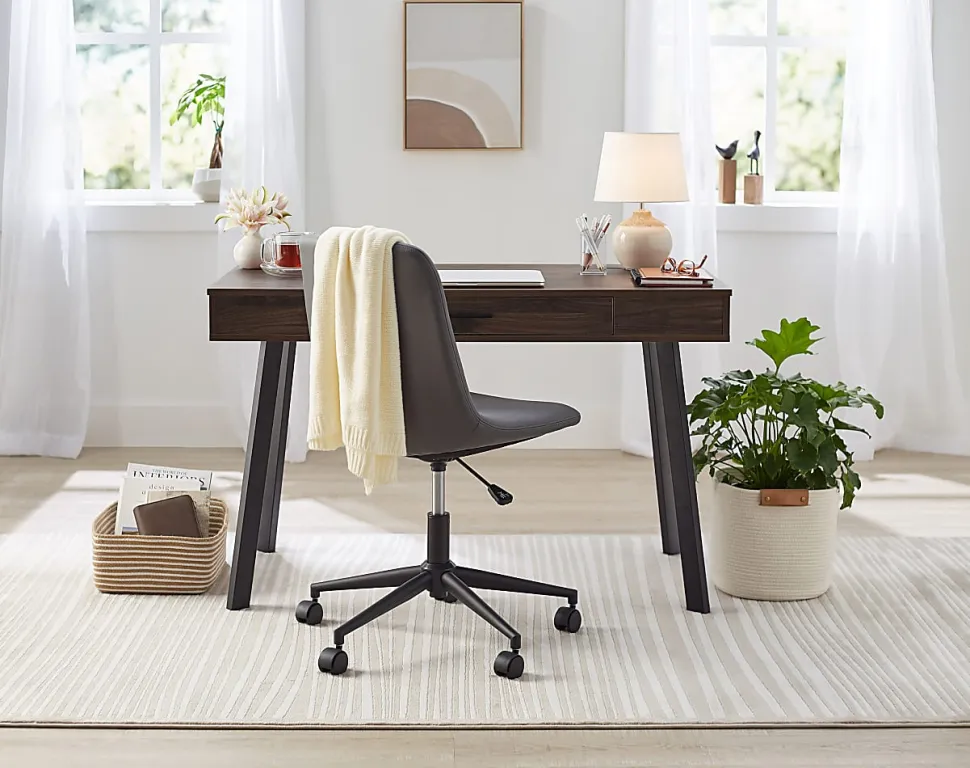 Realspace® 48"W Lancott Computer Desk, Dark Brown
