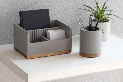 Realspace® Wood Pen Cup, 4-1/2
