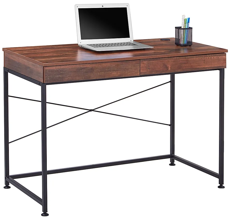 Realspace® 44"W Valdi Computer Desk, Brown