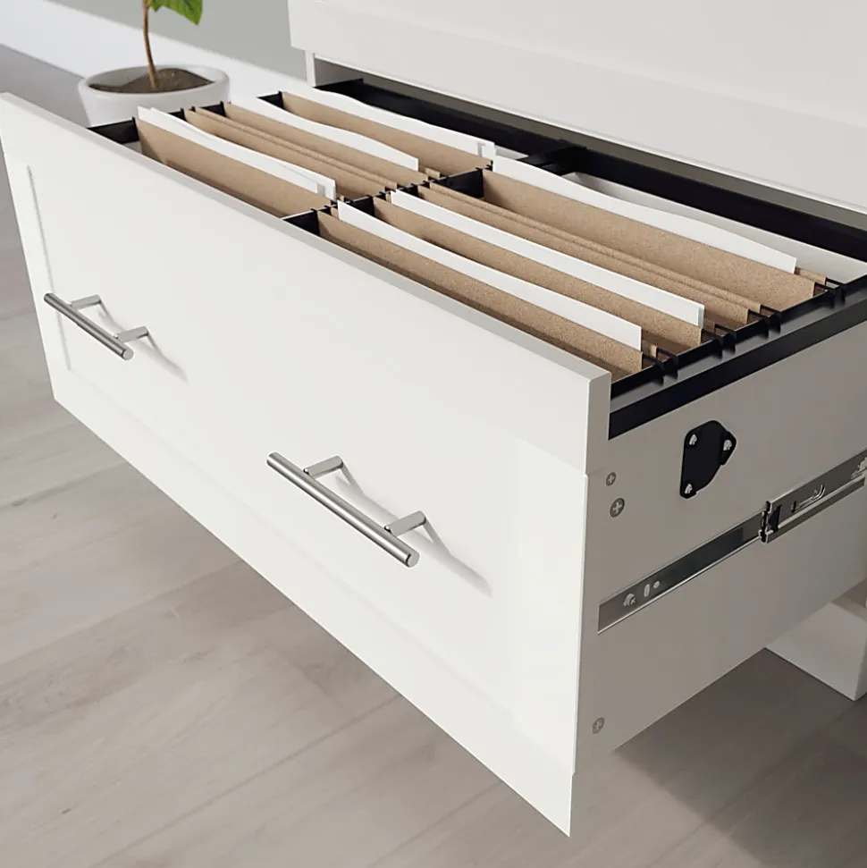 Realspace® 29-7/16"W x 18-1/2"D Lateral 2-Drawer File Cabinet, White