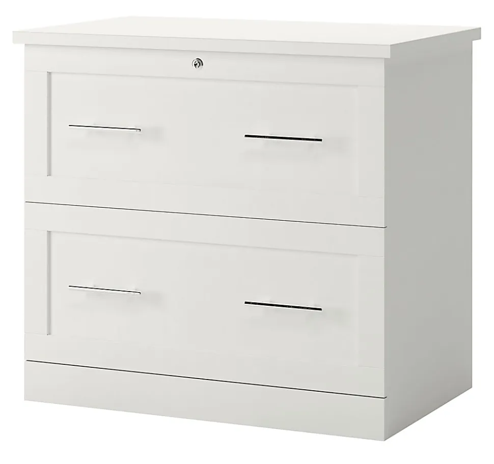 Realspace® 29-7/16"W x 18-1/2"D Lateral 2-Drawer File Cabinet, White