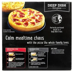 Red Baron Deep Dish Pizza Singles Variety Pack, 4-Cheese/Pepperoni, 70.56-Oz, Box Of 12