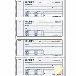 Rediform® Hardbound Money Receipt Book, 3-Part, Carbonless, 2-3/4" x 7", Book Of 200 Sheets