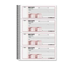 Rediform Money Receipt Book - 300 Sheet(s) - Wire Bound - 2 Part - Carbonless Copy - 7 5/8"x11" Sheet Size - 8L810