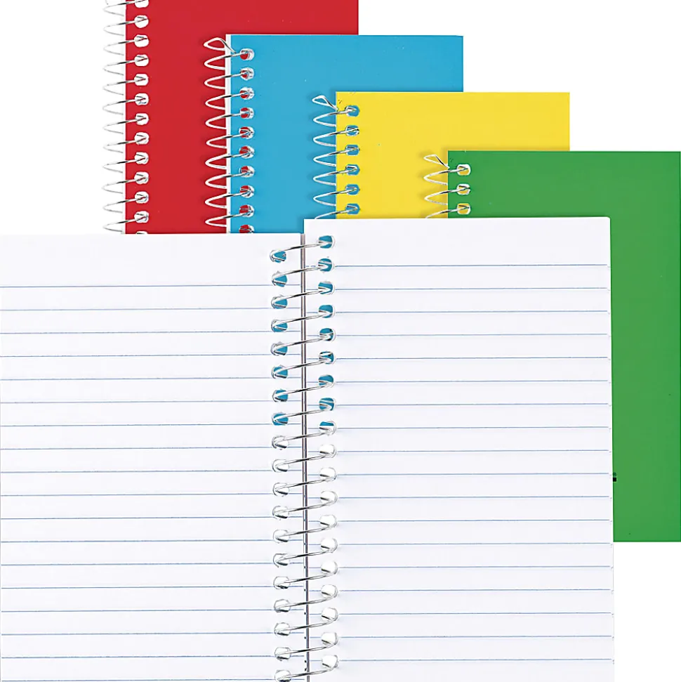 Rediform® Spiralbound Bright Memo Notebook, 3" x 5", 60 Sheets, Assorted Colors