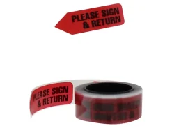 Redi-Tag Dispenser Refills, "Please Sign & Return," 1 3/4" x 9/16", Red, 120 Flags Per Pad, Box Of 6 Pads