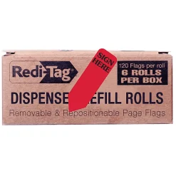 Redi-Tag - Flag refills -  - 720 sheets (6 x 120) - red