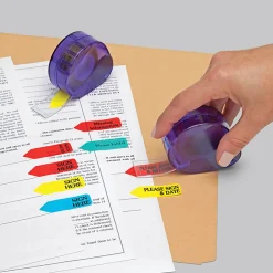 Redi-Tag® Preprinted Signature Flags In Dispenser, PLEASE SIGN & DATE, Yellow