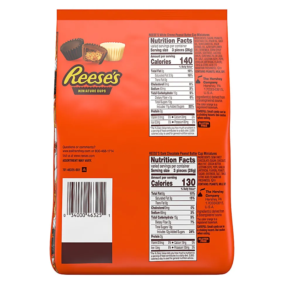 REESE'S Peanut Butter Cups Miniatures Candy Assortment, 26.6 oz
