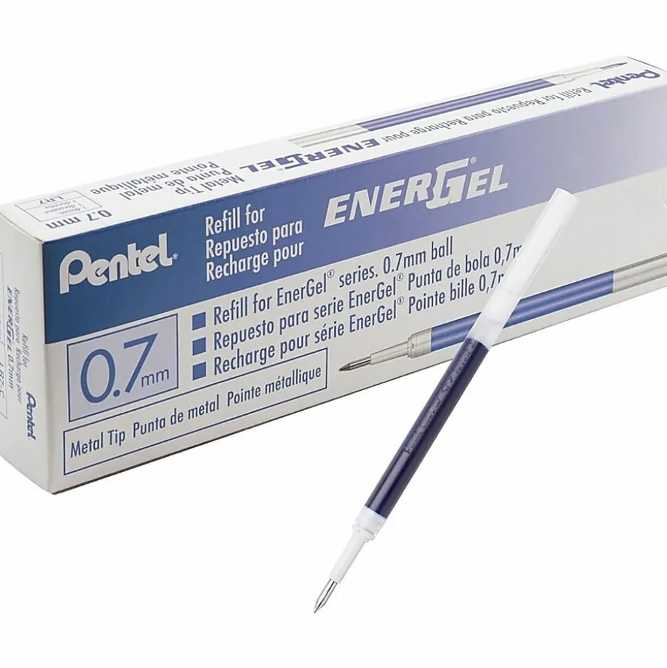Refill for Pentel EnerGel Retractable Liquid Gel Pens, Medium, Blue Ink