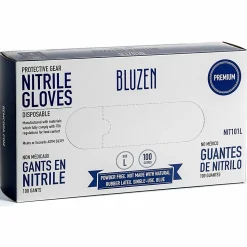 Remcoda Disposable Nitrile Gloves - 3 mil Thickness - Large Size - Nitrile - Blue - Durable, Comfortable - 100 / Box
