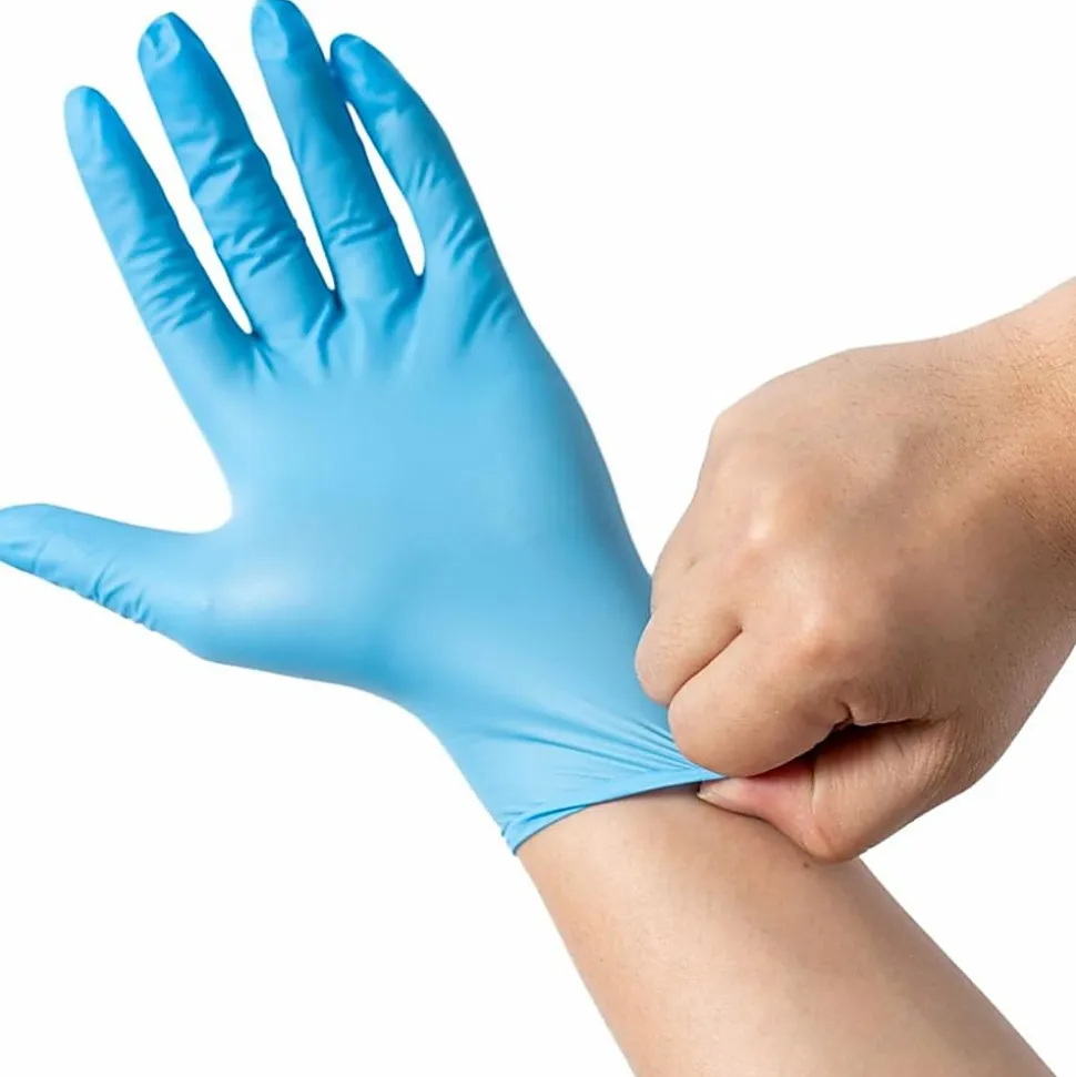 Remcoda Extra-Strength Nitrile Gloves - 4 mil Thickness - Chemical Protection - Large Size - - NIT103L