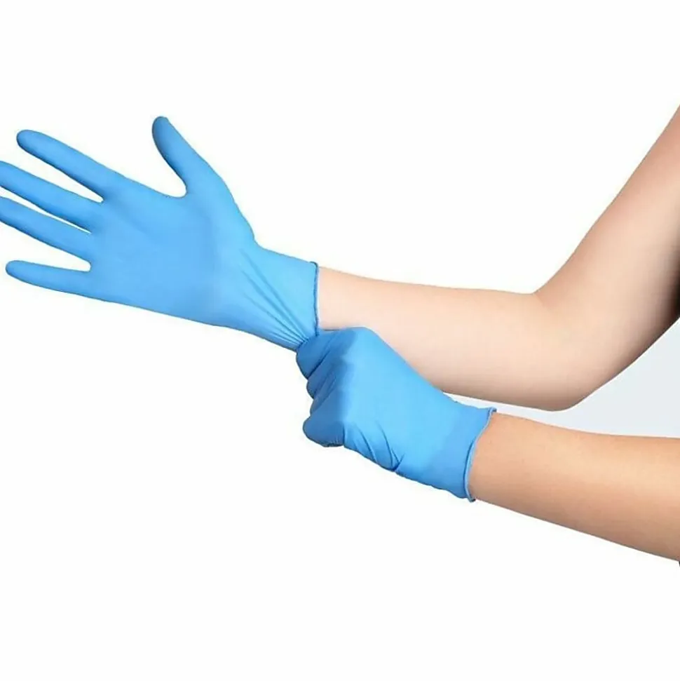 Remcoda Extra-Strength Nitrile Gloves - 4 mil Thickness - Chemical Protection - Medium Size - - NIT103M