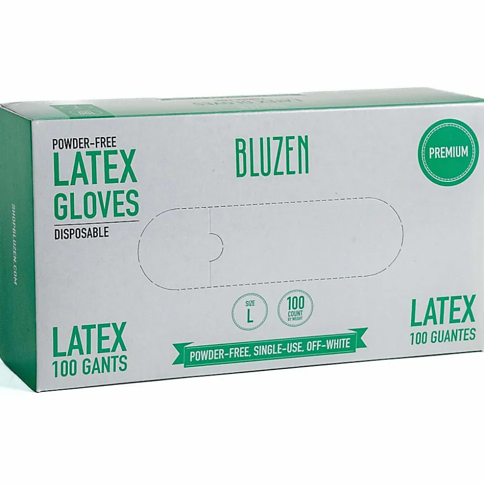Remcoda Powder-Free Latex Gloves - 4 mil Thickness - Large Size - Latex - Off White - Powder-free, Comfortable, Excellent Grip - - LAT101L