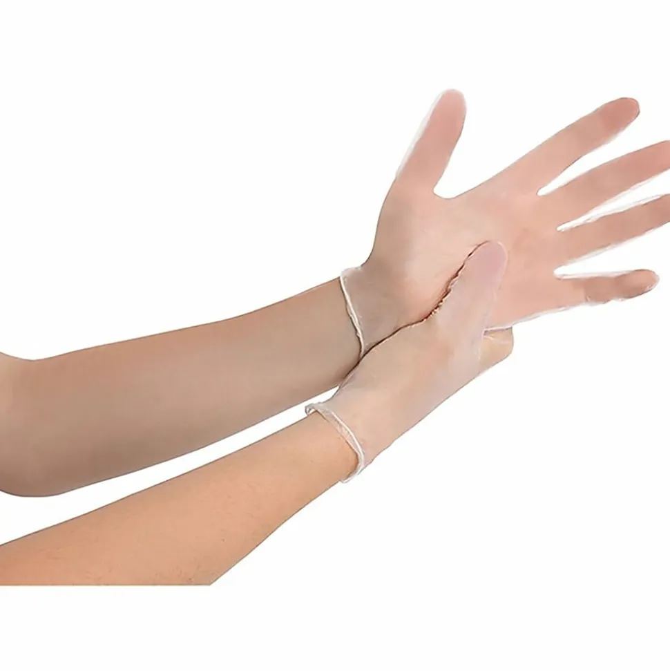 Remcoda Powder-Free Vinyl Gloves - 3 mil Thickness - Medium Size - For Right/Left Hand - Vinyl - Clear - Comfortable, Latex-free - 100 / Box