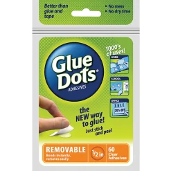 Removable Glue Dots, Clear, Pack Of 60