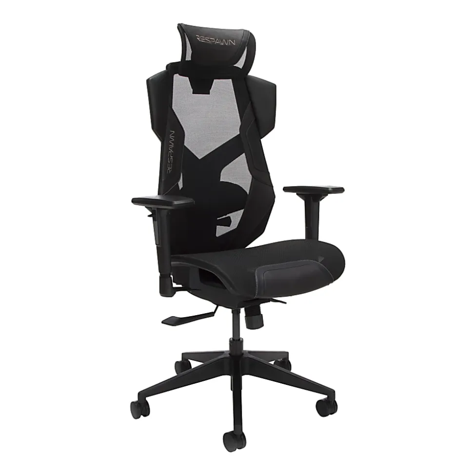 RESPAWN FLEXX Mesh Gaming Chair With Lumbar Support, Black, RPN00015